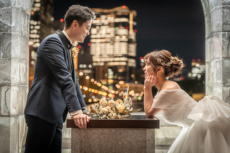 【返金保証付】2・3月撮影限定！ドレス2着目無料☆【東京駅周辺（3ロケ）&スタジオ】リフレクション付◎特別価格109800円