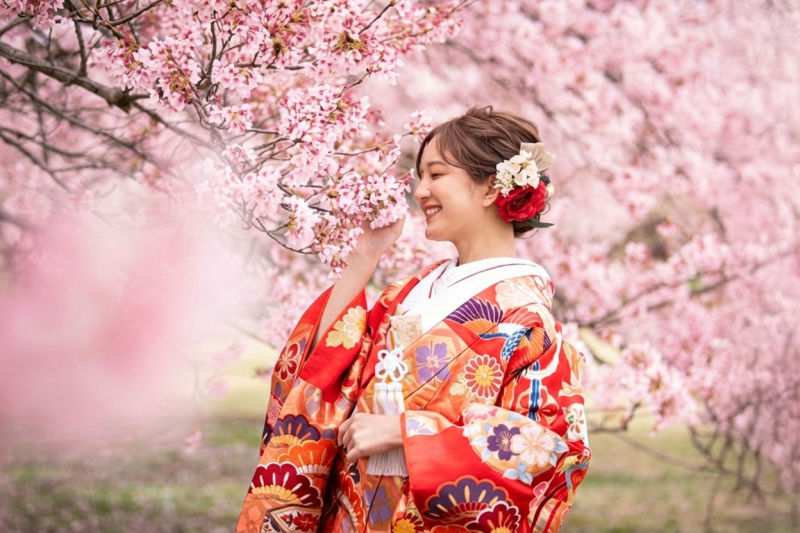 【返金保証付】期間限定・スタジオ＋アルバム付☆【和装・河津桜ロケ撮影プラン】◎174800円⇨109800円