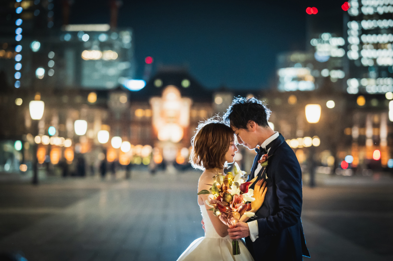 4月末まで!ムービー撮影+スタジオ撮影付(アルバムプレゼント☆)【洋装・夜・東京駅周辺3ロケーション】◎189800円