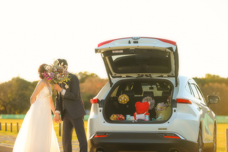 愛車とプロポーズ撮影