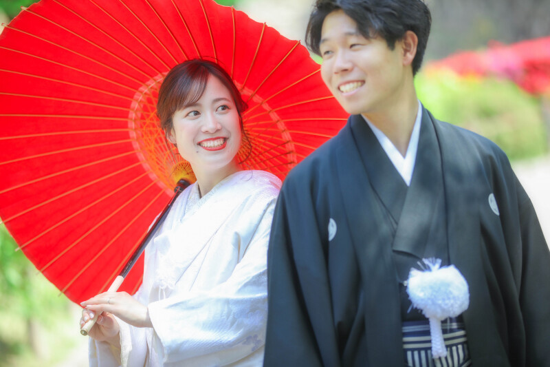 番傘を使用して