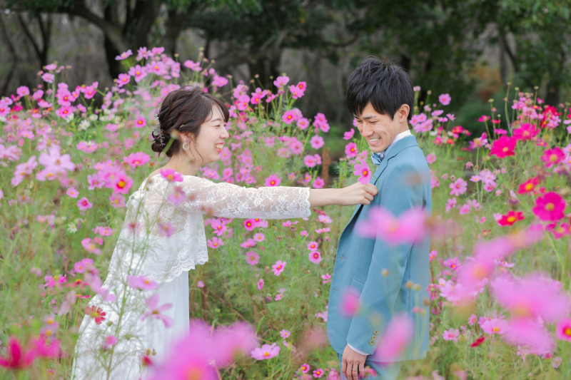 秋桜のブートニア