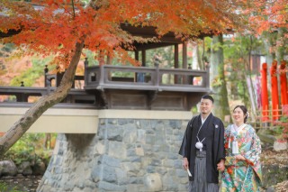 紅葉終わりの12月和装ロケーションフォト