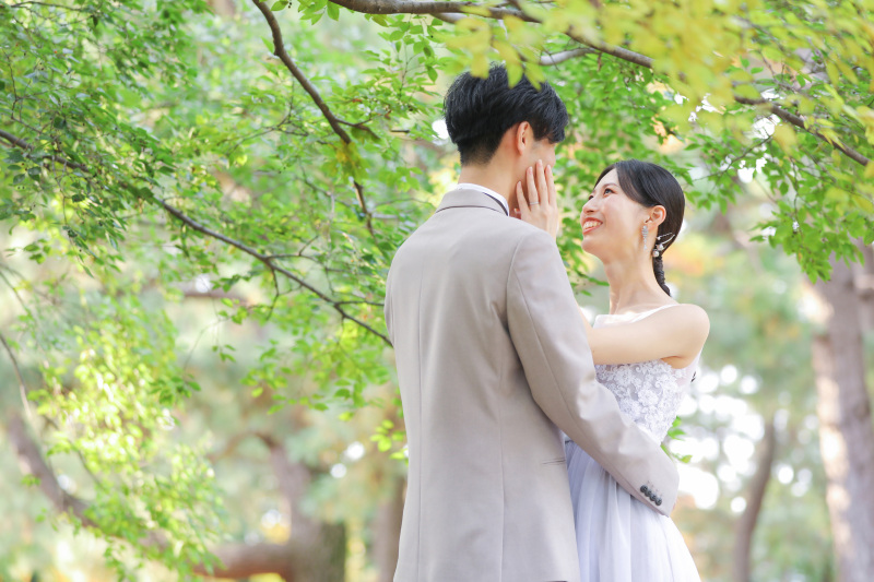 新緑のロケーションで