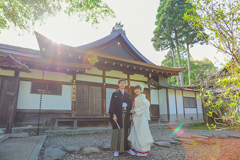 和装でロケーション撮影