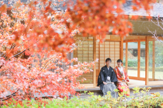 雨を味方に和装ロケーション撮影