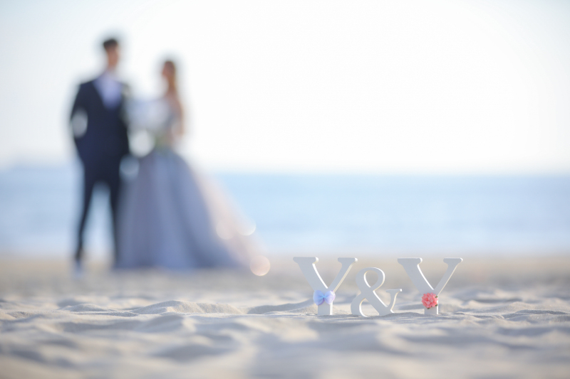 同じイニシャルオブジェでイメージショット