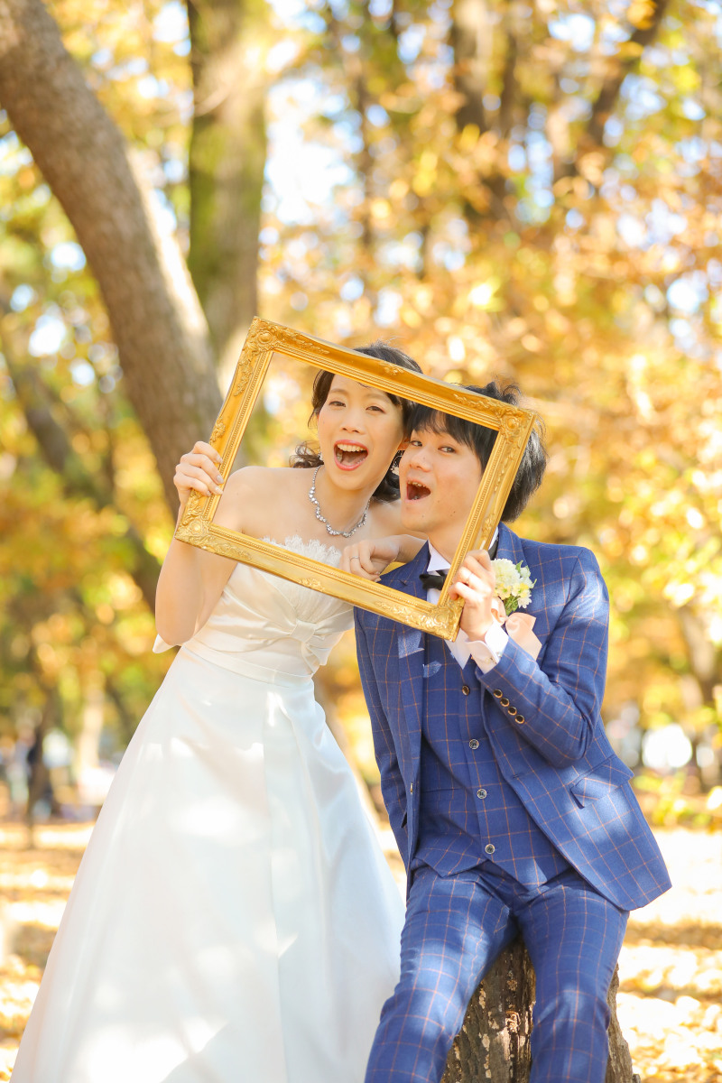 お持ち込みグッズのフレームで楽しげな1枚