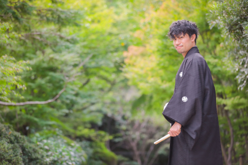 紋付姿の凛々しい姿