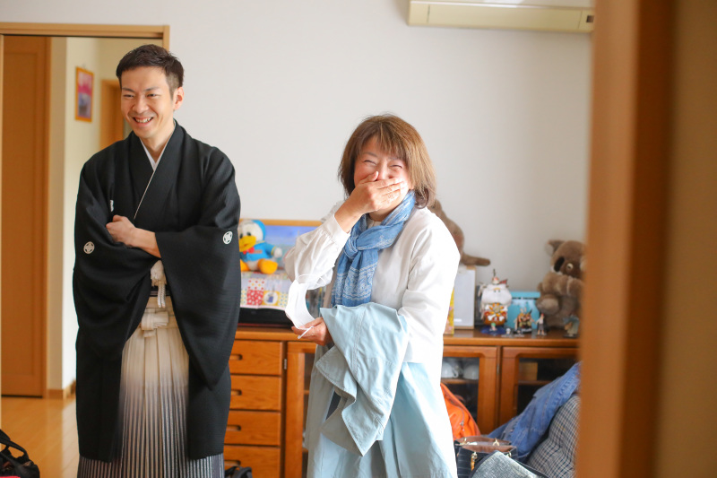 お支度中のご様子を撮影