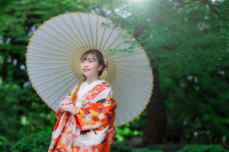 新婦様のソロショット撮影/コントラストを意識して