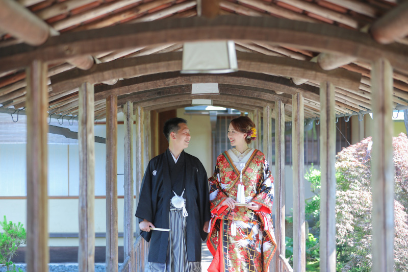 庭園内の渡り廊下で