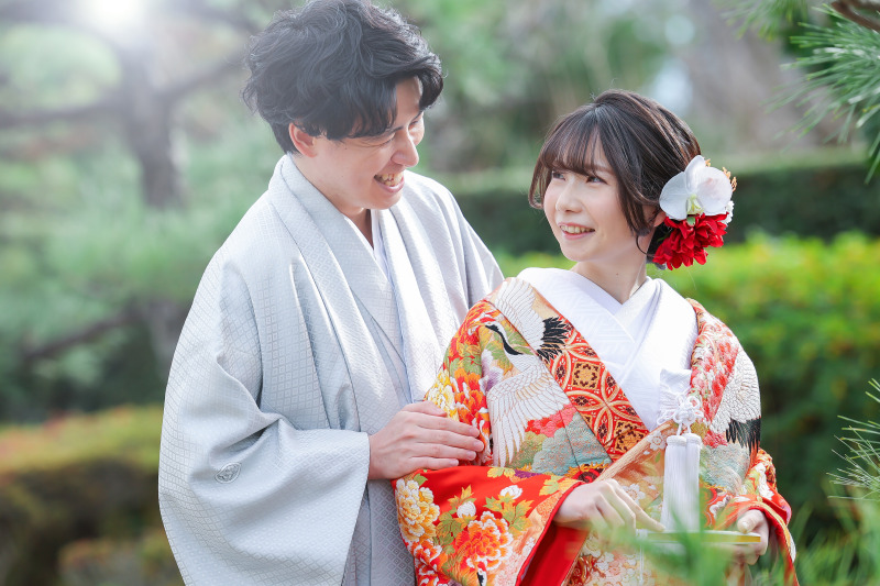 冬の名古屋城・名古屋市政資料館でフォトウェディング【カメラマン2名フォトプラン】