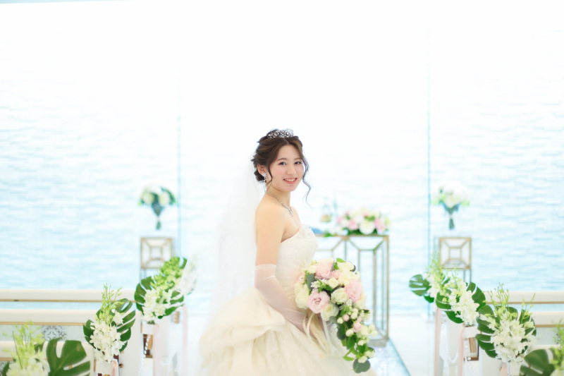 ウエディングドレスのソロショット