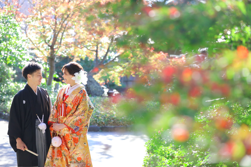 新婦様の手作りブーケを使用して