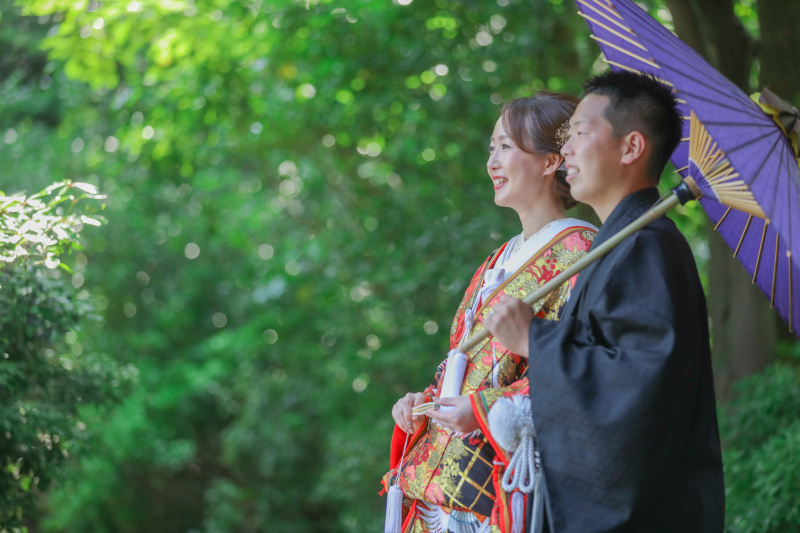 和傘を使用して