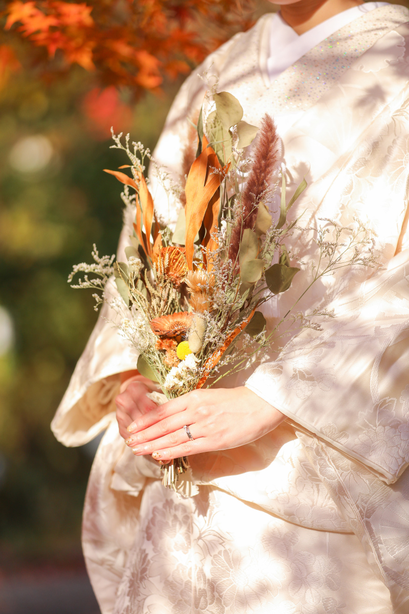 お持ち込み頂いたブーケと