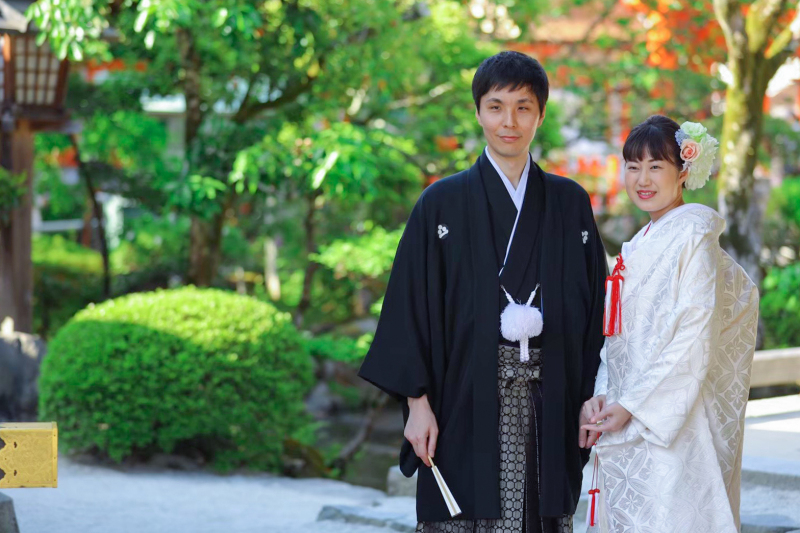 歴史ある神社で撮影