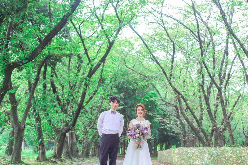 シンプルにお二人を正面から撮影いたしました