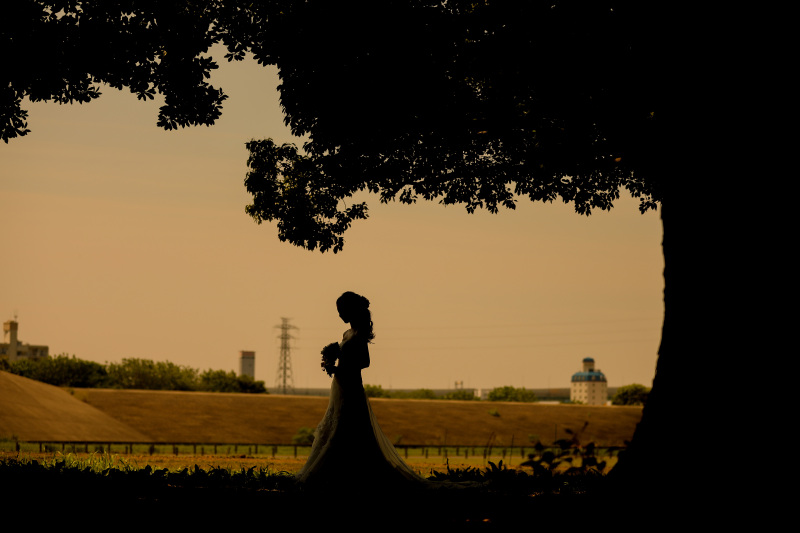 シルエット撮影で夕方ぽっく