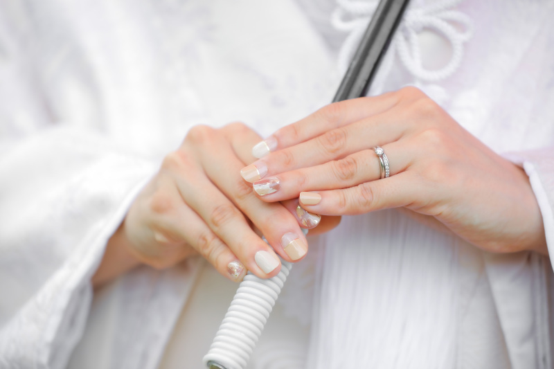 ネイルと指輪のコラボレーション