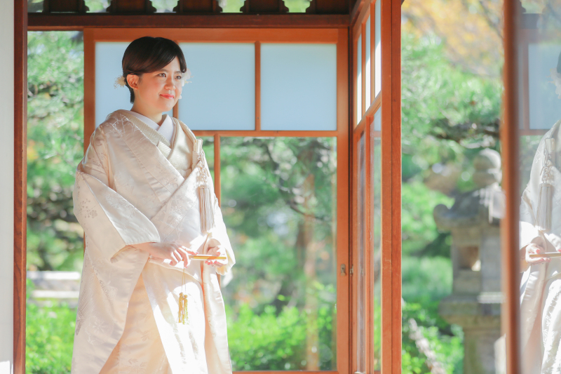 白無垢姿でソロショット