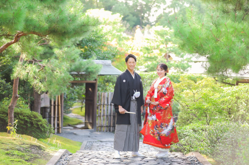 念願の色打掛で和装ロケーション撮影
