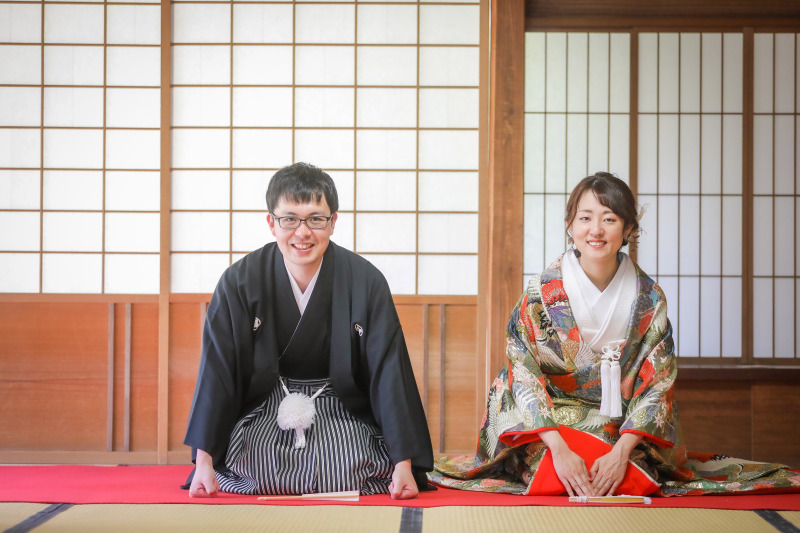 お二人からのリクエストショットお辞儀撮影