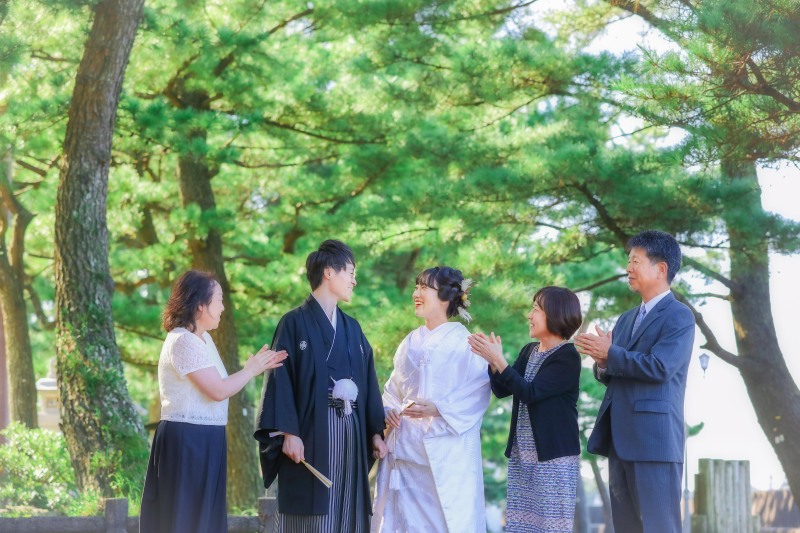 ご両家親御様との家族撮影