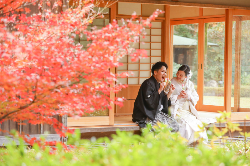 お二人お持ち込みの三色だんごを使用して