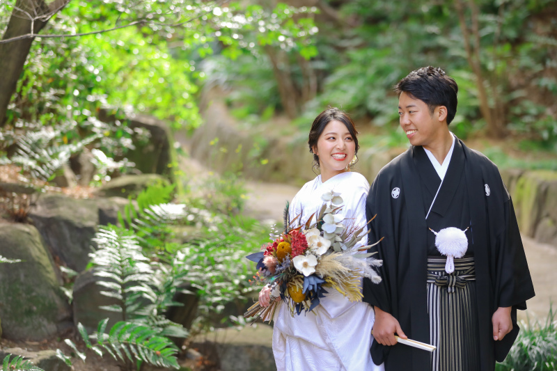 白無垢とブーケで！