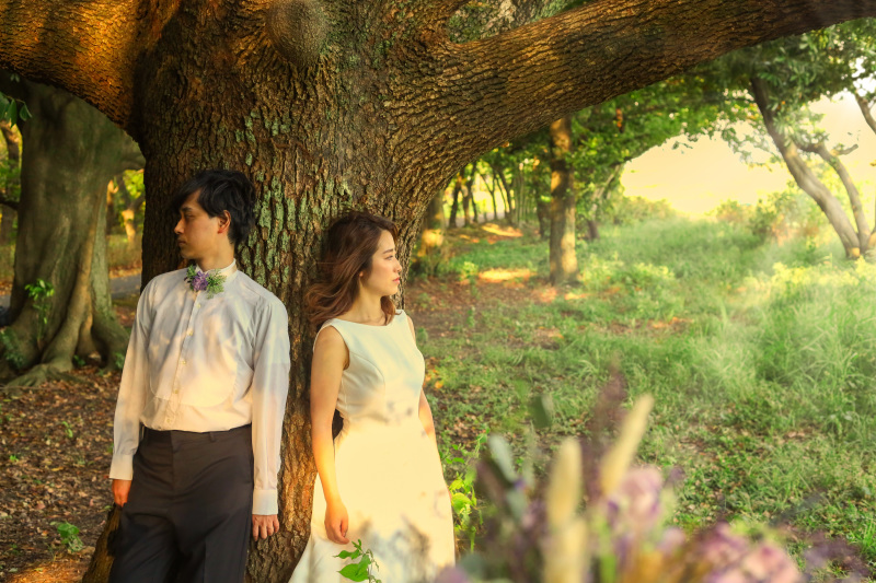 夕日の光を活かして撮影！