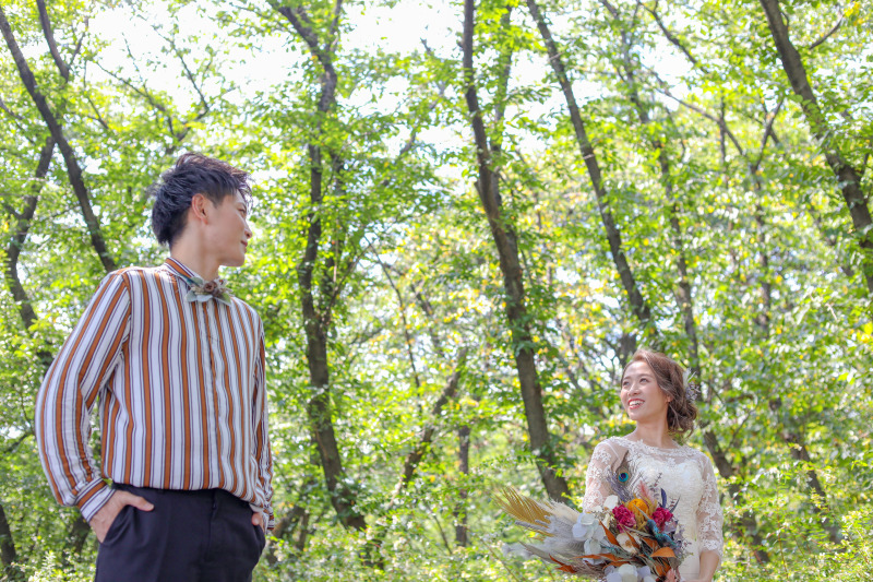 新緑を活かしてのロケーション撮影