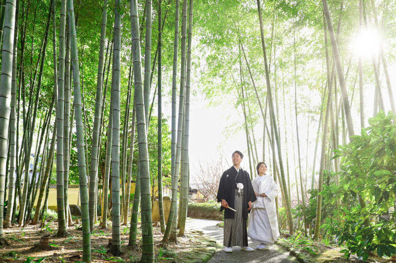 竹林で白無垢撮影！