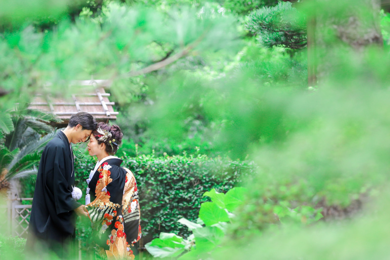 新緑の隙間からお二人を撮影！