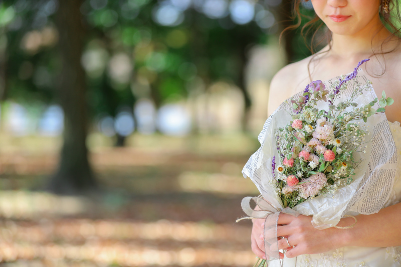 ご友人からのプレゼントブーケと一緒に！