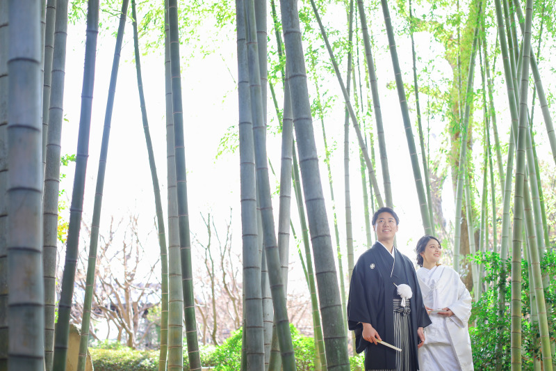 庭園で白無垢前撮り！