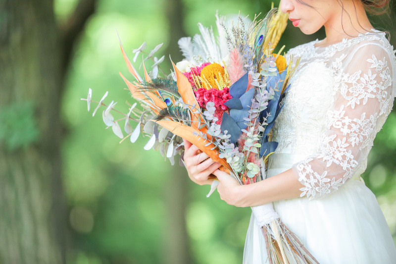 オリジナルブーケを無料レンタルしています！