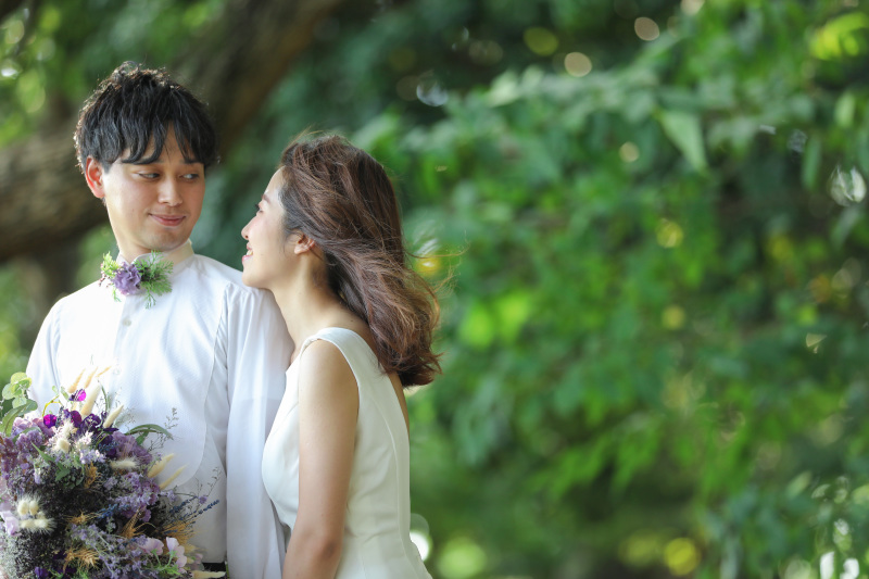 表情が引き立つ見つめ合い撮影！