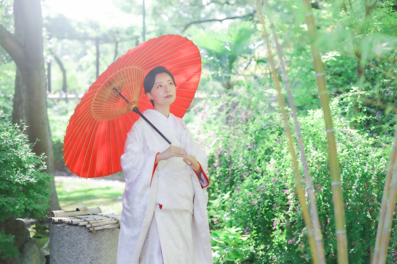 『カメラマン2名撮影』庭園ロケーションプラン（和装1点）／全データ美肌＆ボディレタッチ付【11月成約¥20,000割引適用】中