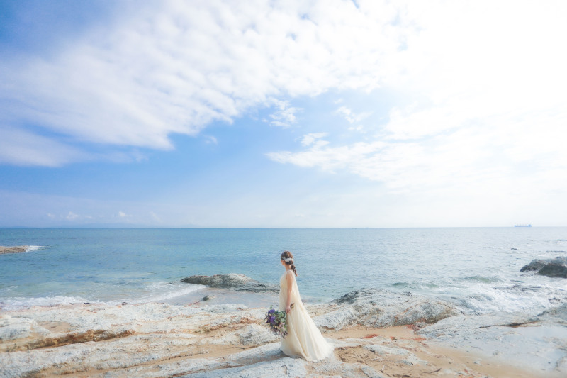 『カメラマン2名撮影』海ロケーションフォトプラン（野間灯台）／全データ美肌＆ボディレタッチ付：11月成約¥20,000割引適用中