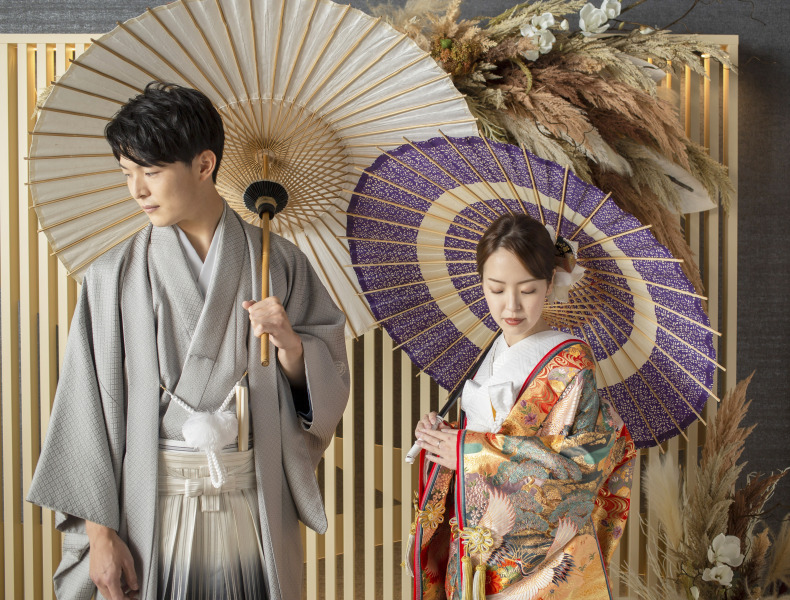 和傘をアクセントに・・・