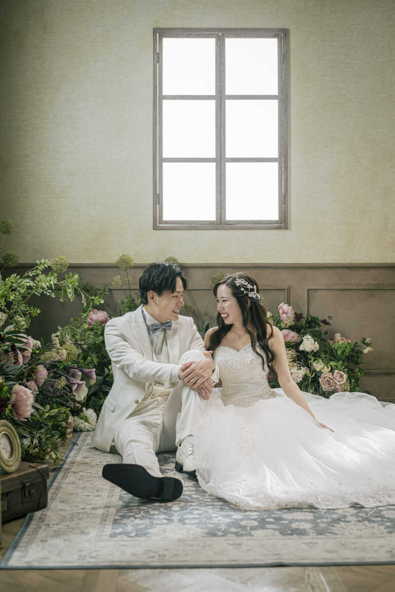 仲良しなおふたり+babyの撮影スタートです!