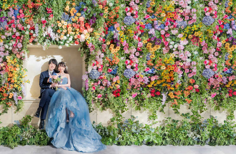 \色とりどりの花々からの祝福/