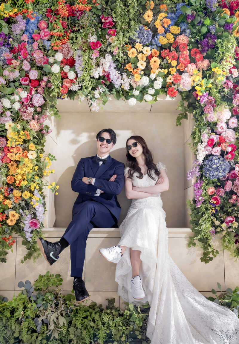 キュートなおふたりらしい小物づかいショット♪