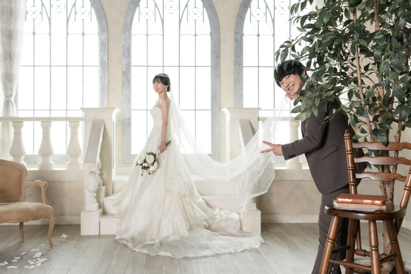 【OFFshot】ご新郎がベールなびかせ挑戦^^