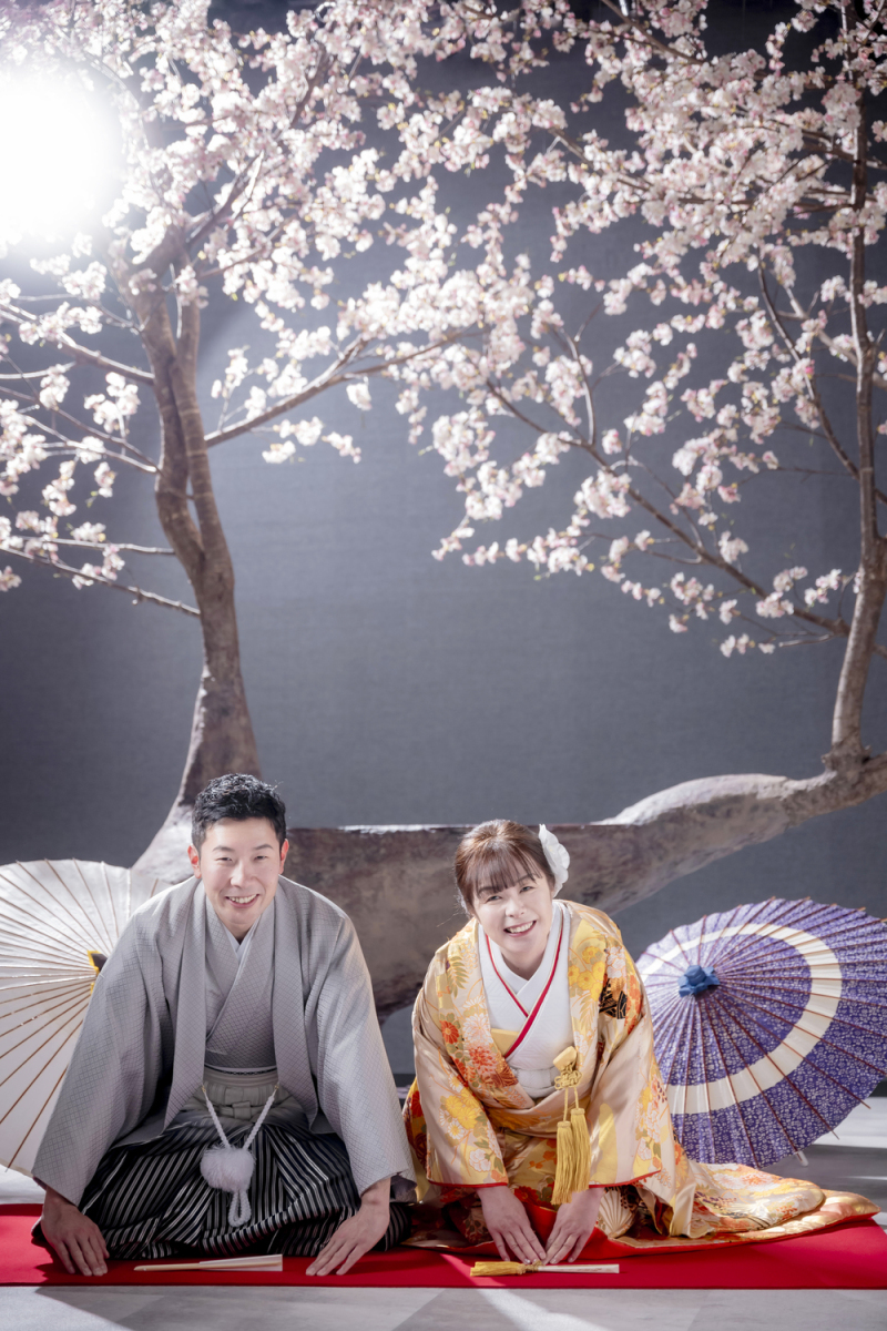 桜×挨拶ショット