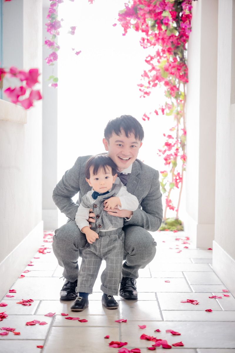 貴重なパパと僕だけショット♪
