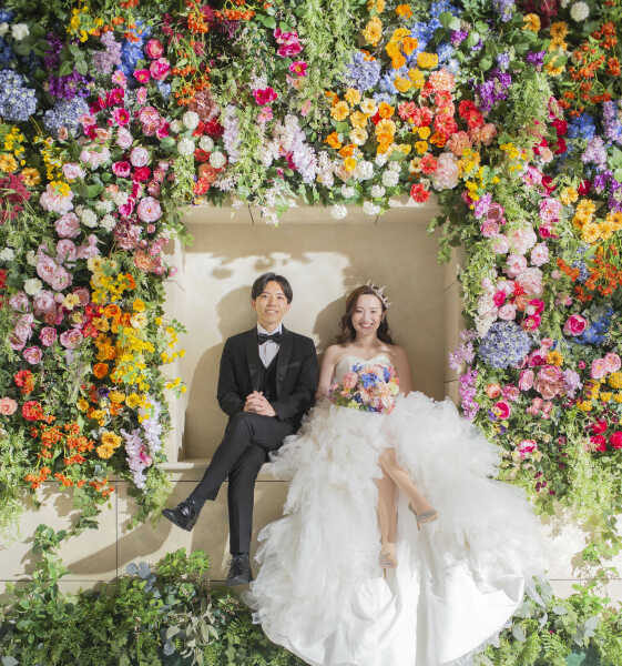 カラフルなフラワーに囲まれて♪