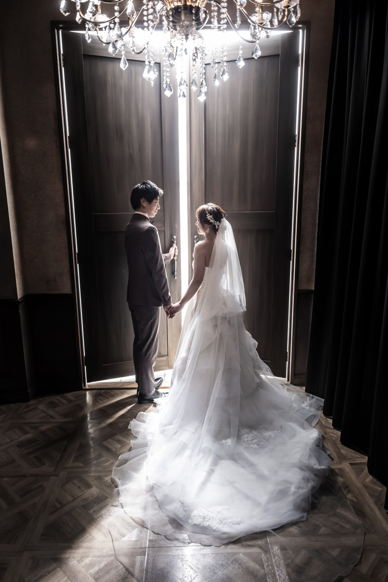 シャンデエリアがアクセントに